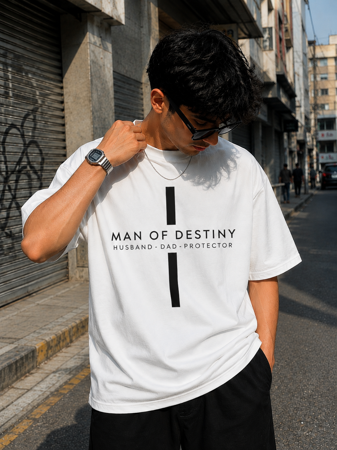 Man Of Destiny | Oversized Drop Shoulder T-Shirt | Dripen Wears