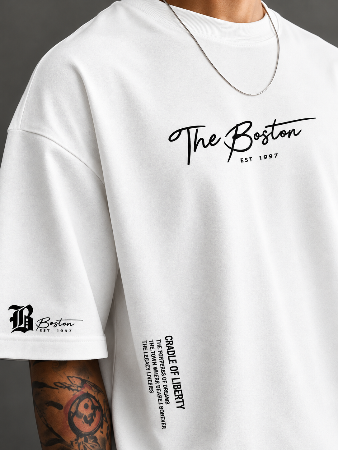 Boston Legacy | Oversized Drop Shoulder T-Shirt | Dripen Wears