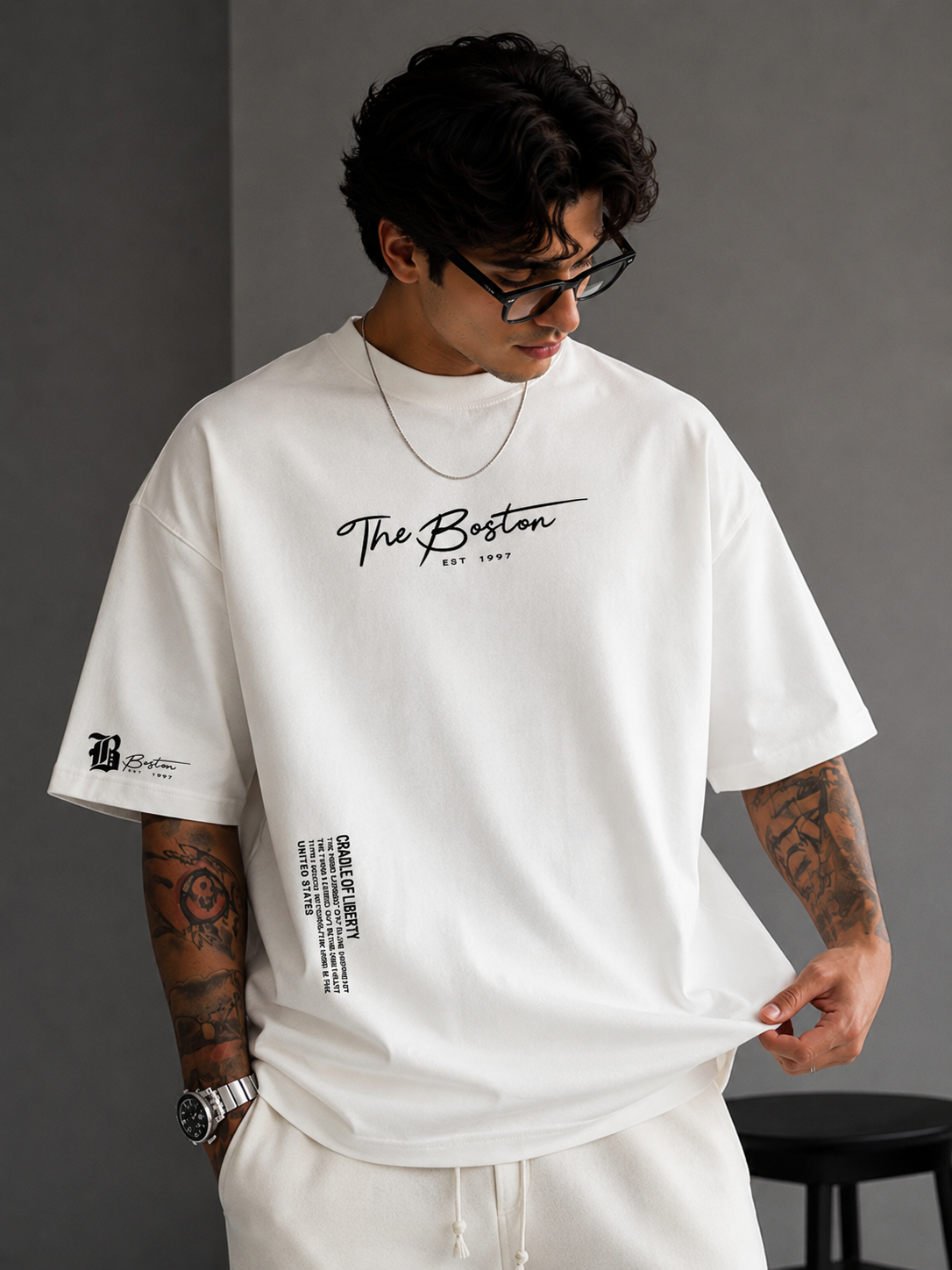 Boston Legacy | Oversized Drop Shoulder T-Shirt | Dripen Wears
