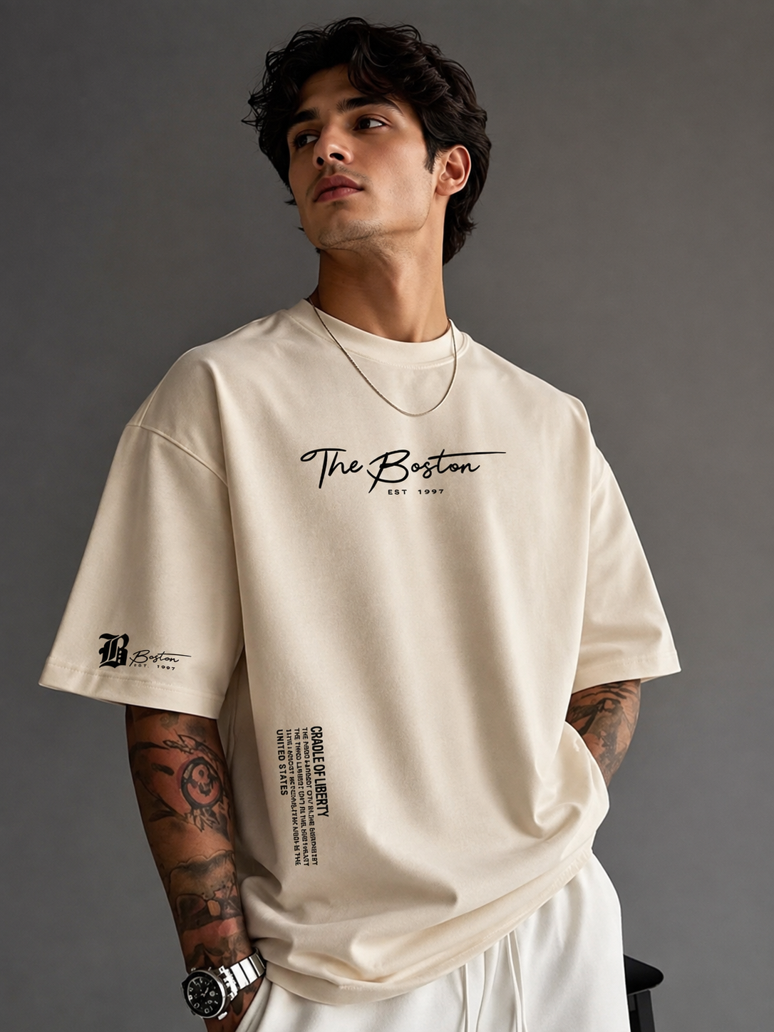 Boston Legacy | Oversized Drop Shoulder T-Shirt | Dripen Wears