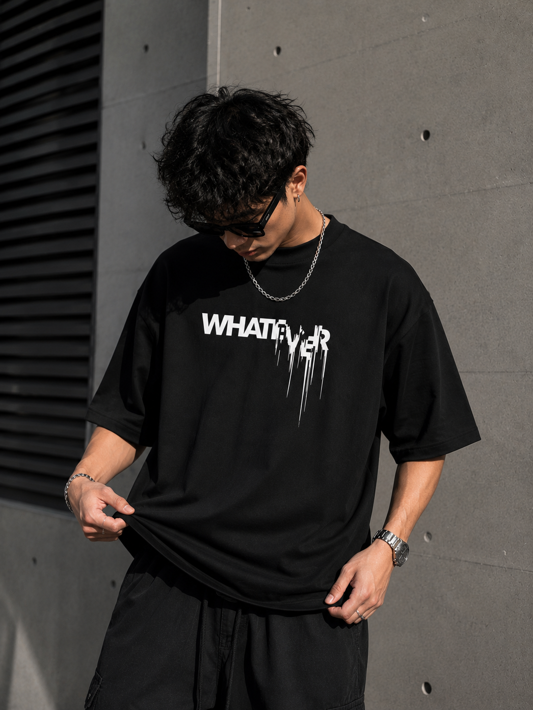 WHATEVER | Oversized Drop Shoulder T-Shirt | Dripen Wears