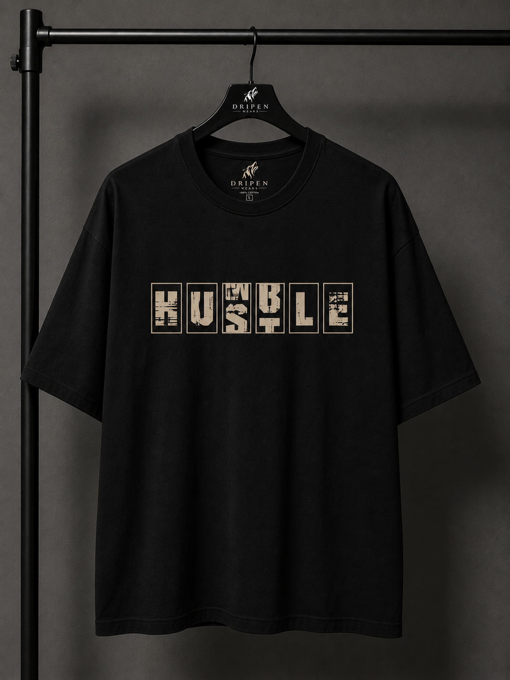 Hustle | Oversized Drop Shoulder T-Shirt | Dripen Wears