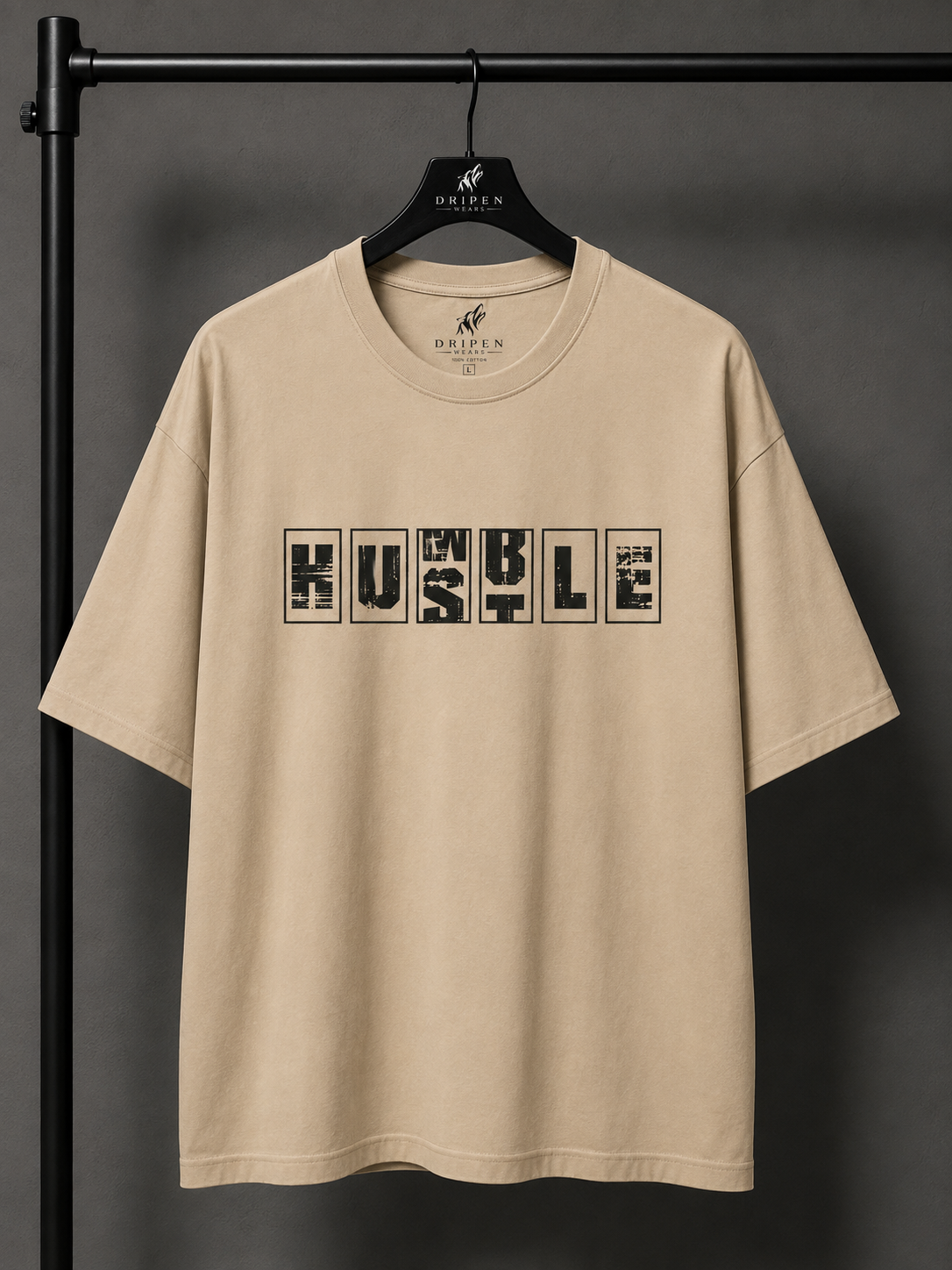 Hustle | Oversized Drop Shoulder T-Shirt | Dripen Wears