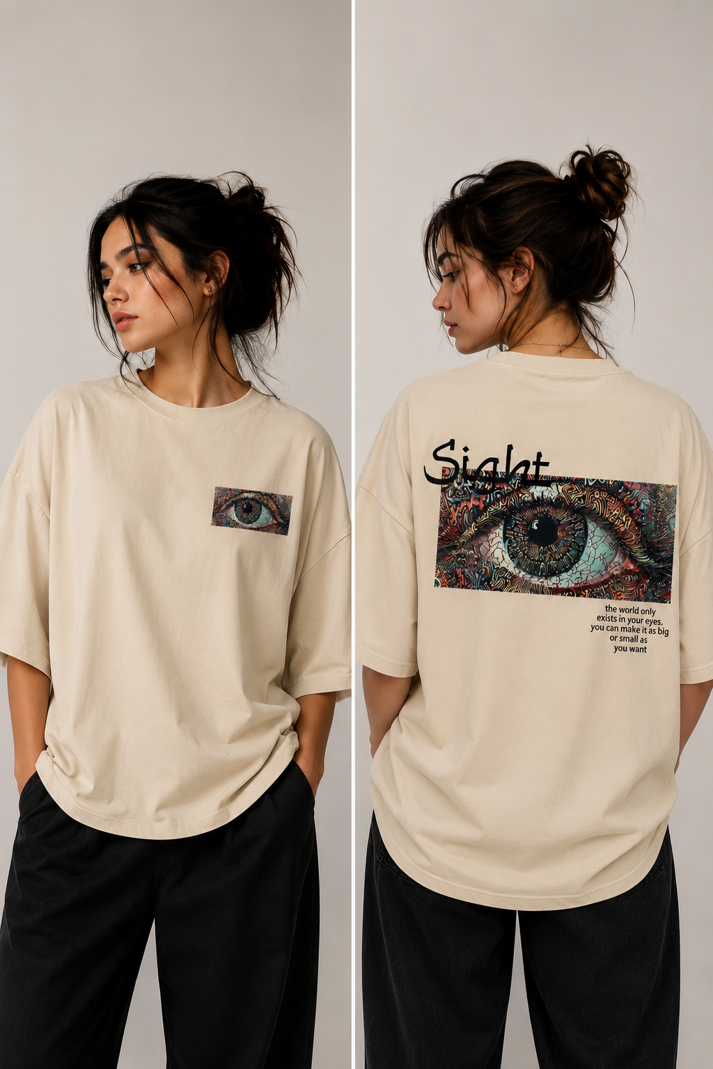 Sight | Oversized Drop Shoulder T-Shirt | Dripen Wears
