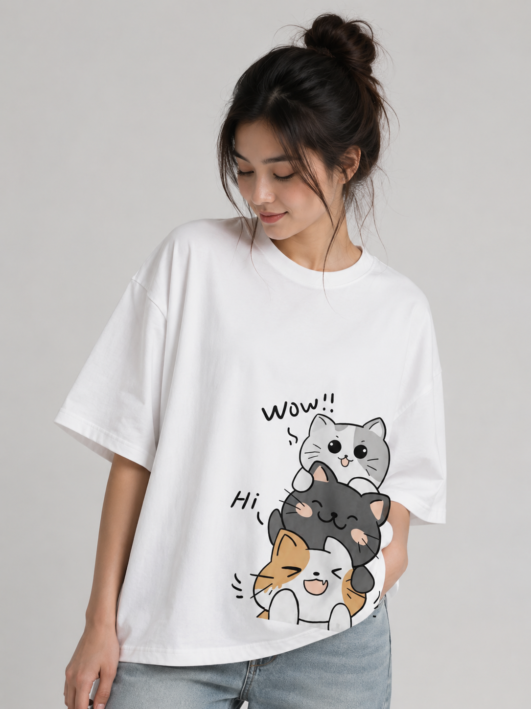 Purr Stack | Oversized Drop Shoulder T-Shirt | Dripen Wears