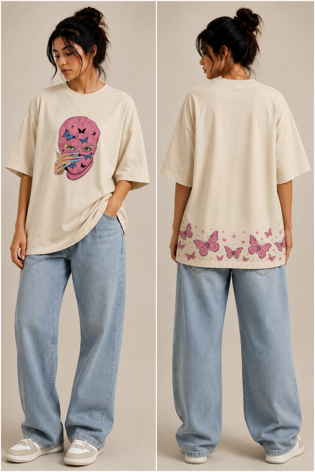 Butterfly Heist | Oversized Drop Shoulder T-Shirt | Dripen Wears