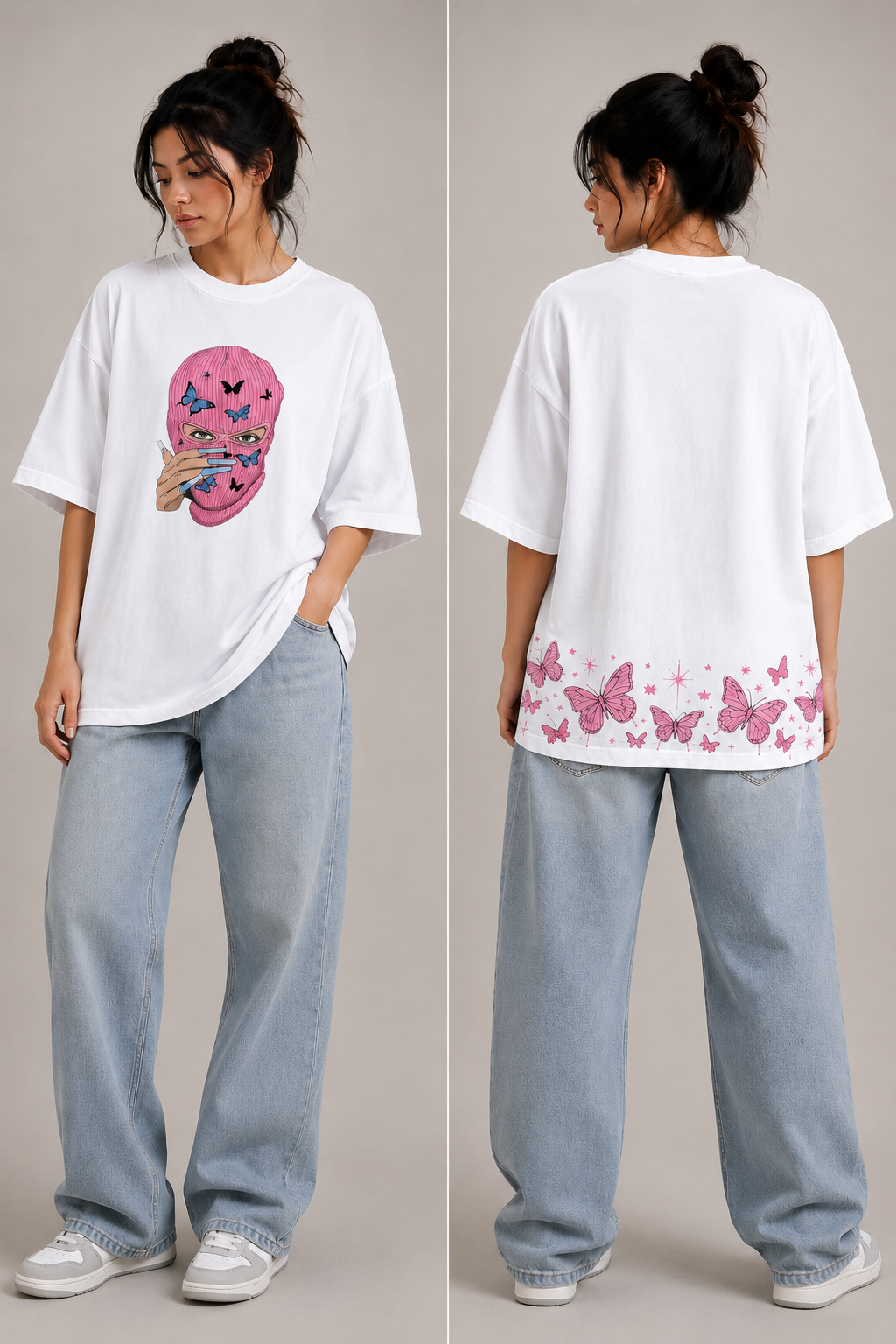 Butterfly Heist | Oversized Drop Shoulder T-Shirt | Dripen Wears