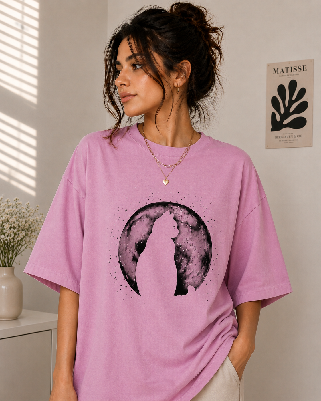 Moonlit Whisper | Oversized Drop Shoulder T-Shirt | Dripen Wears