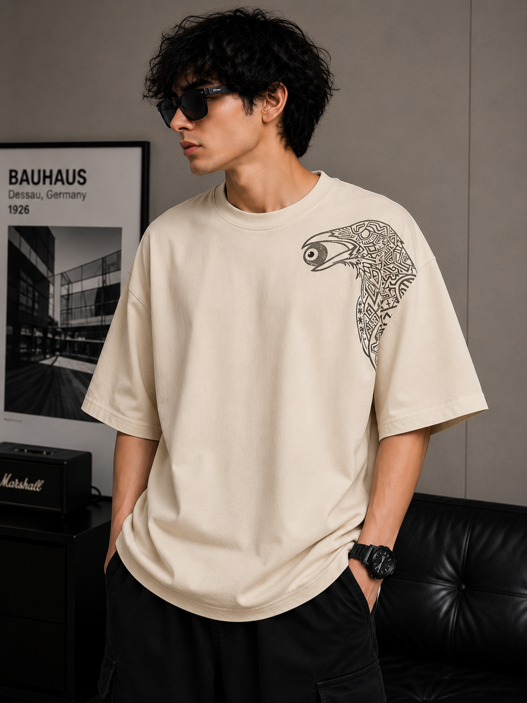 Raven Eye | Oversized Drop Shoulder T-Shirt | Dripen Wears