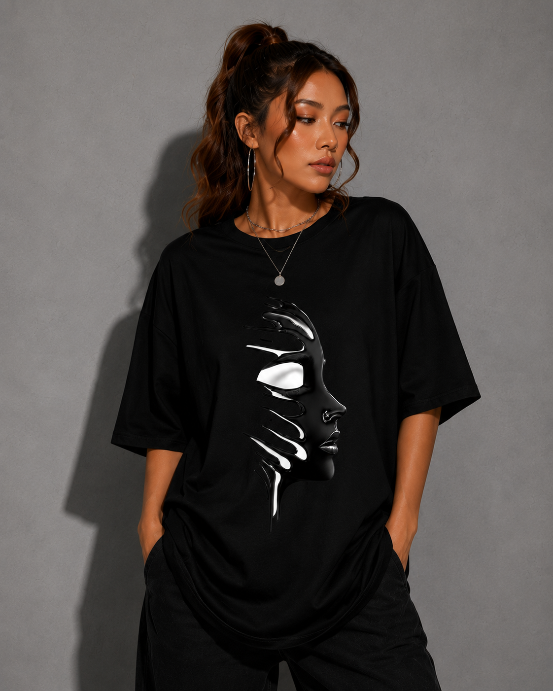 Shadow Veil | Oversized Drop Shoulder T-Shirt | Dripen Wears