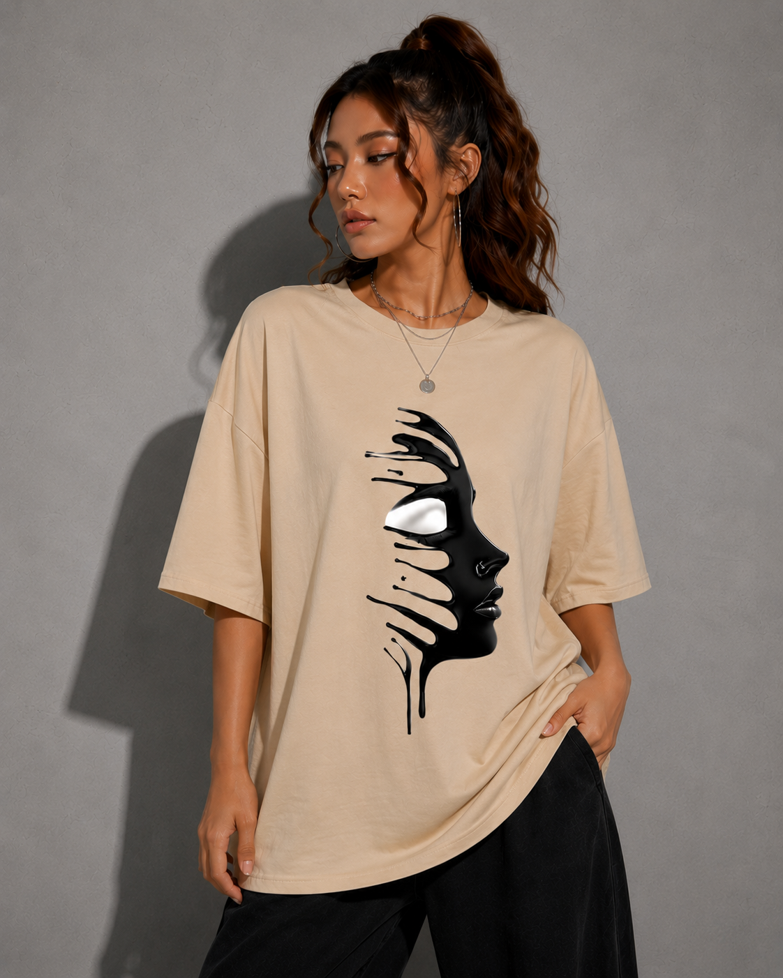 Shadow Veil | Oversized Drop Shoulder T-Shirt | Dripen Wears