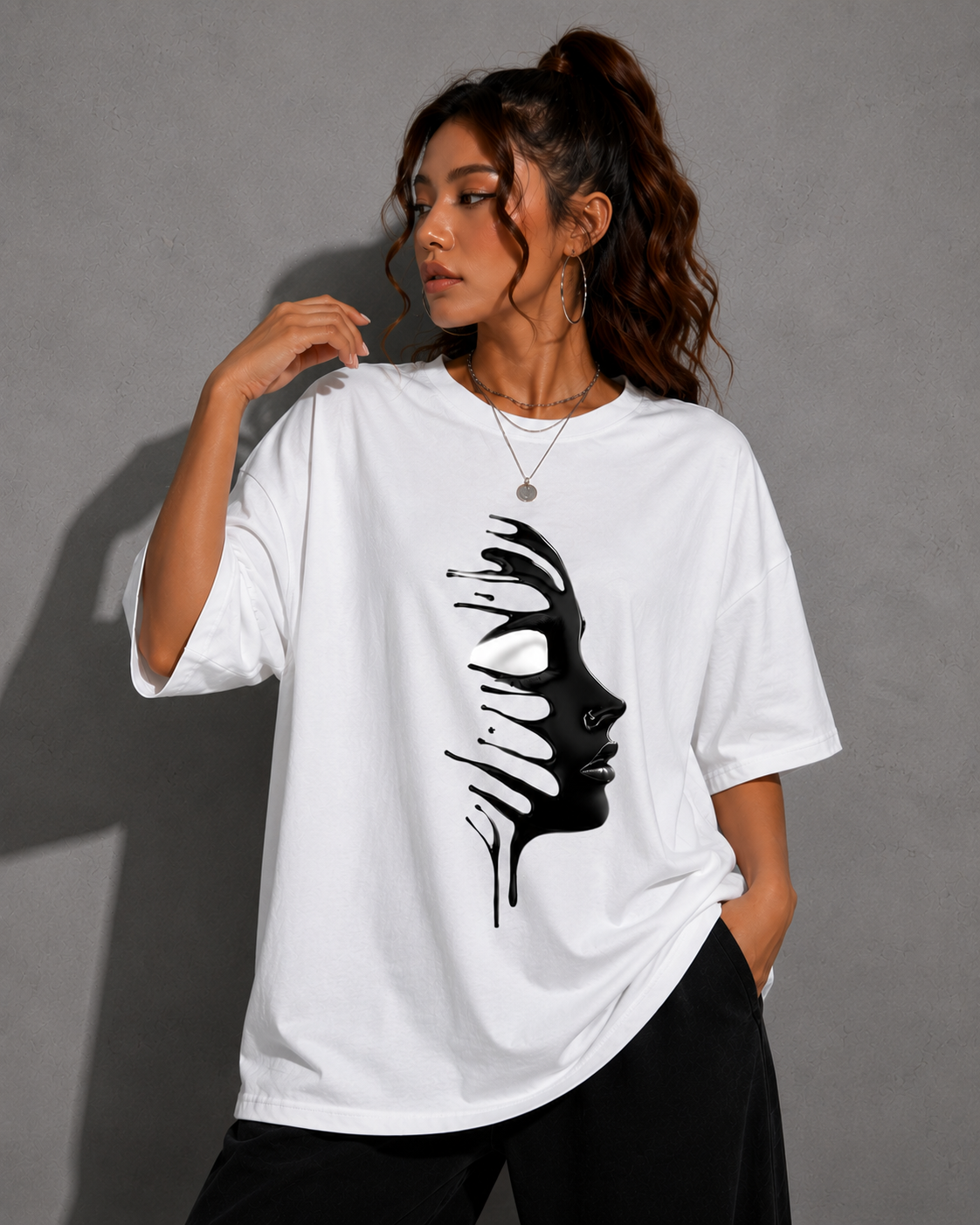 Shadow Veil | Oversized Drop Shoulder T-Shirt | Dripen Wears