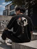Midnight Koi | Oversized Drop Shoulder T-Shirt | Dripen Wears