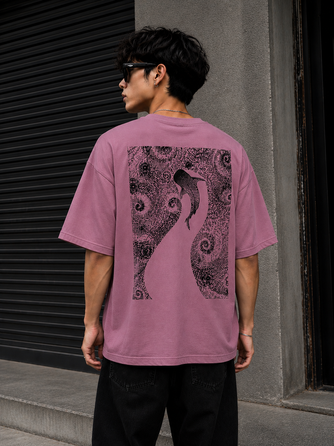 Dark Wave | Oversized Drop Shoulder T-Shirt | Dripen Wears