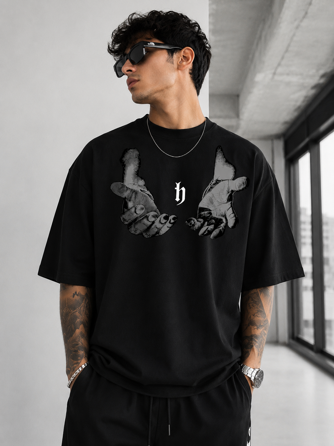 Hands of Hope | Oversized Drop Shoulder T-Shirt | Dripen Wears