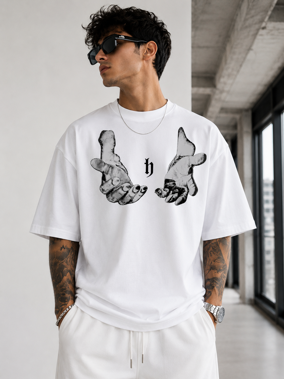 Hands of Hope | Oversized Drop Shoulder T-Shirt | Dripen Wears
