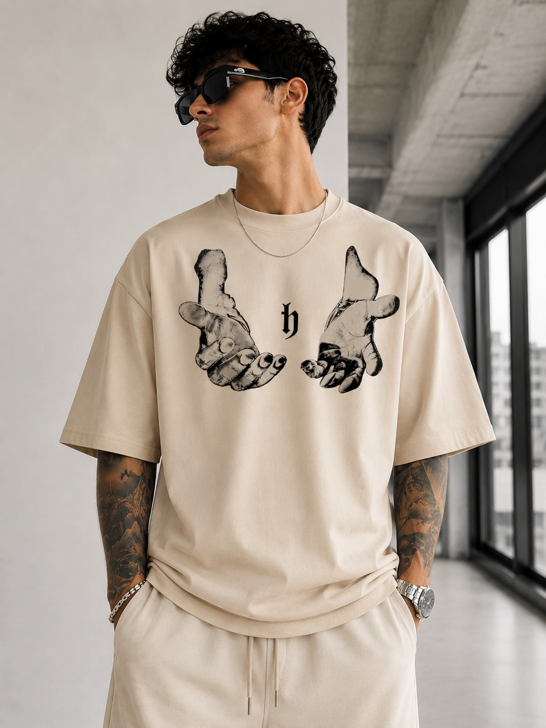 Hands of Hope | Oversized Drop Shoulder T-Shirt | Dripen Wears