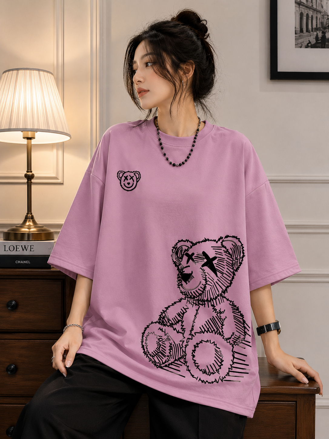Lost Teddy | Oversized Drop Shoulder T-Shirt | Dripen Wears
