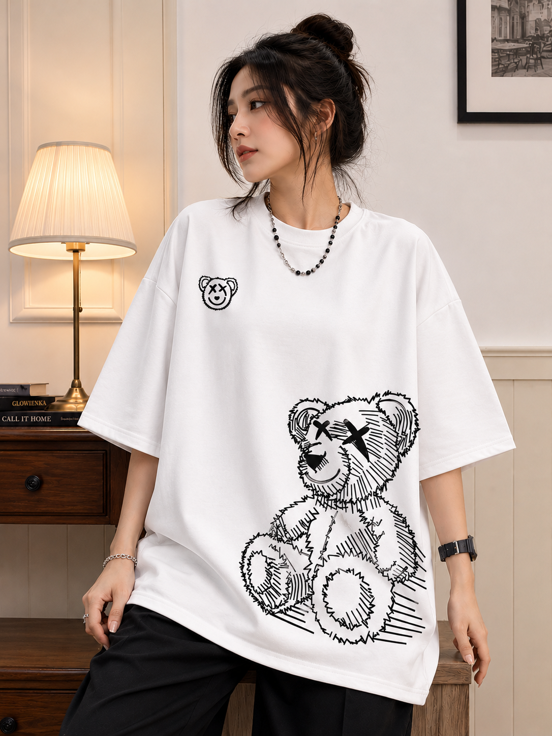 Lost Teddy | Oversized Drop Shoulder T-Shirt | Dripen Wears