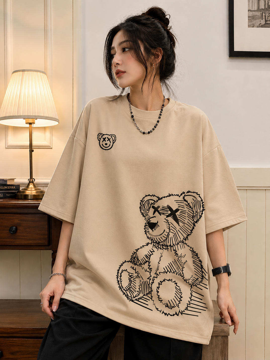 Lost Teddy | Oversized Drop Shoulder T-Shirt | Dripen Wears