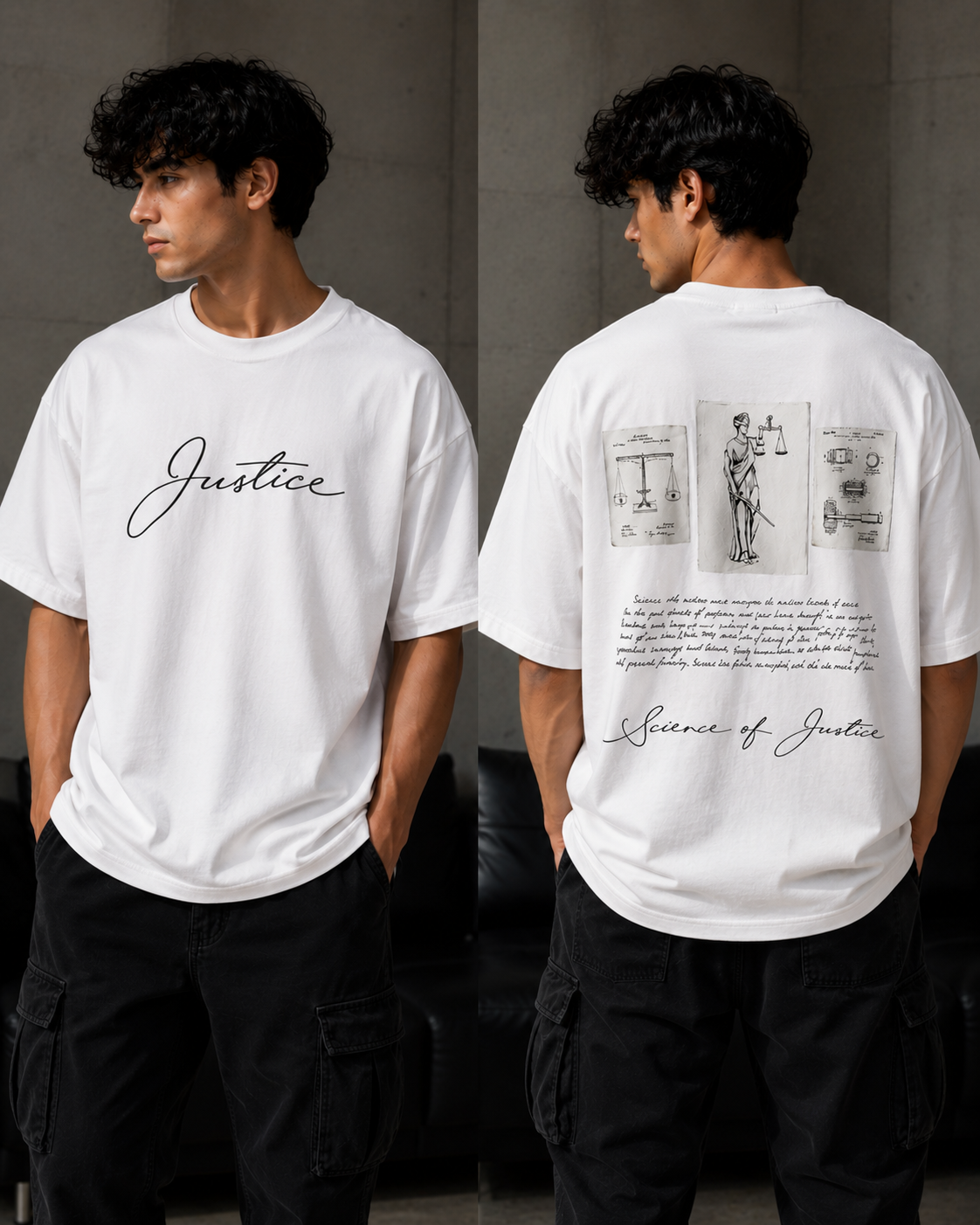 Justice Code | Oversized Drop Shoulder T-Shirt | Dripen Wears
