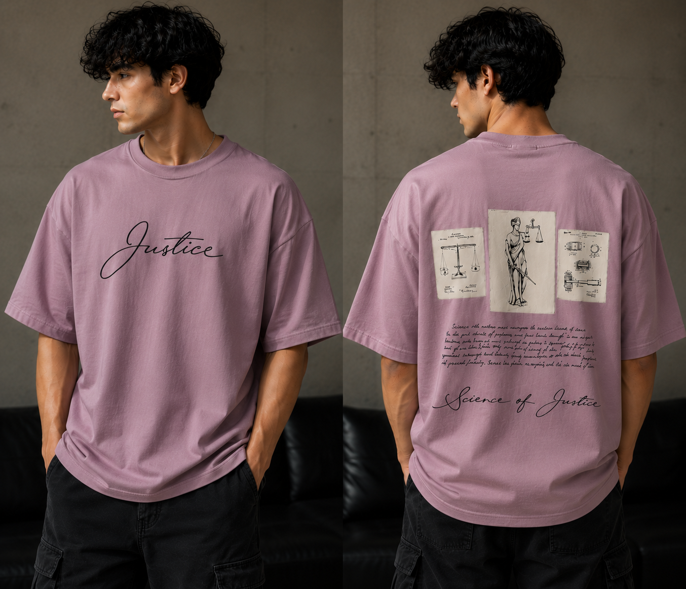 Justice Code | Oversized Drop Shoulder T-Shirt | Dripen Wears