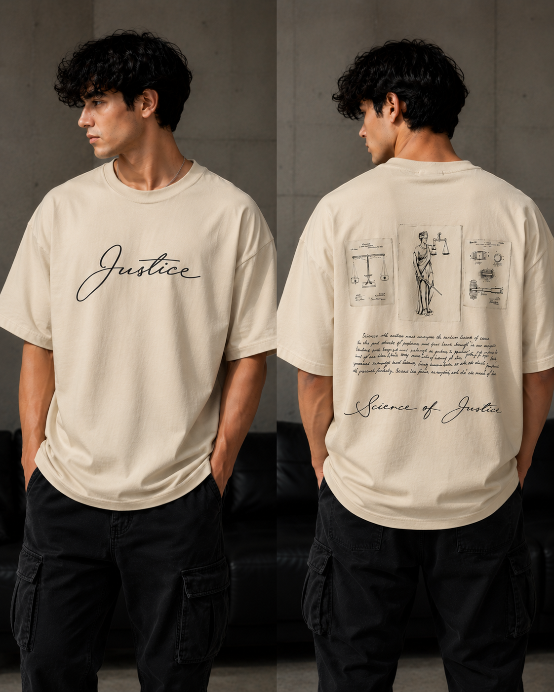 Justice Code | Oversized Drop Shoulder T-Shirt | Dripen Wears
