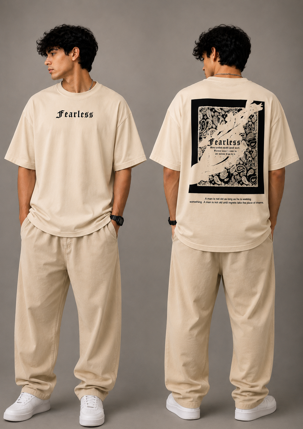 Fearless Edge | Oversized Drop Shoulder T-Shirt | Dripen Wears