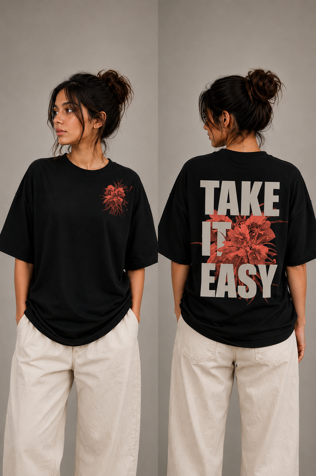 Easy Bloom | Oversized Drop Shoulder T-Shirt | Dripen Wears