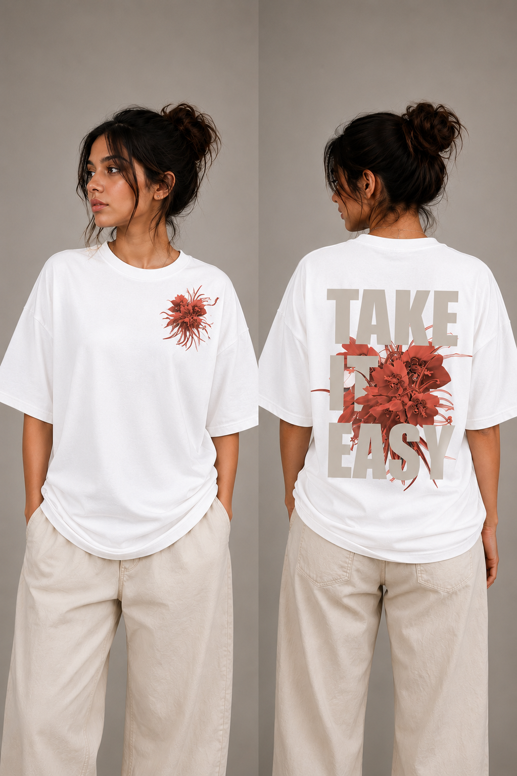 Easy Bloom | Oversized Drop Shoulder T-Shirt | Dripen Wears