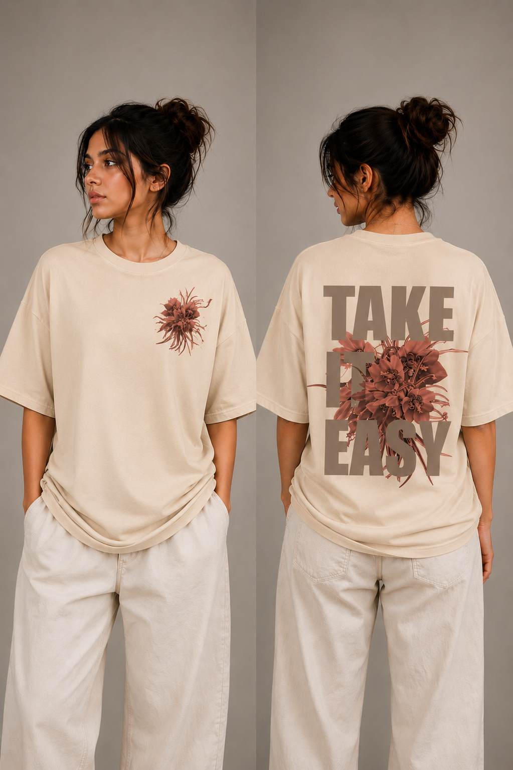 Easy Bloom | Oversized Drop Shoulder T-Shirt | Dripen Wears