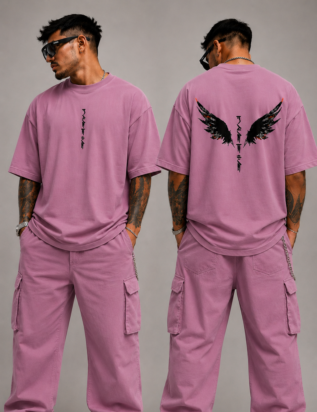 Faith Wings | Oversized Drop Shoulder T-Shirt | Dripen Wears