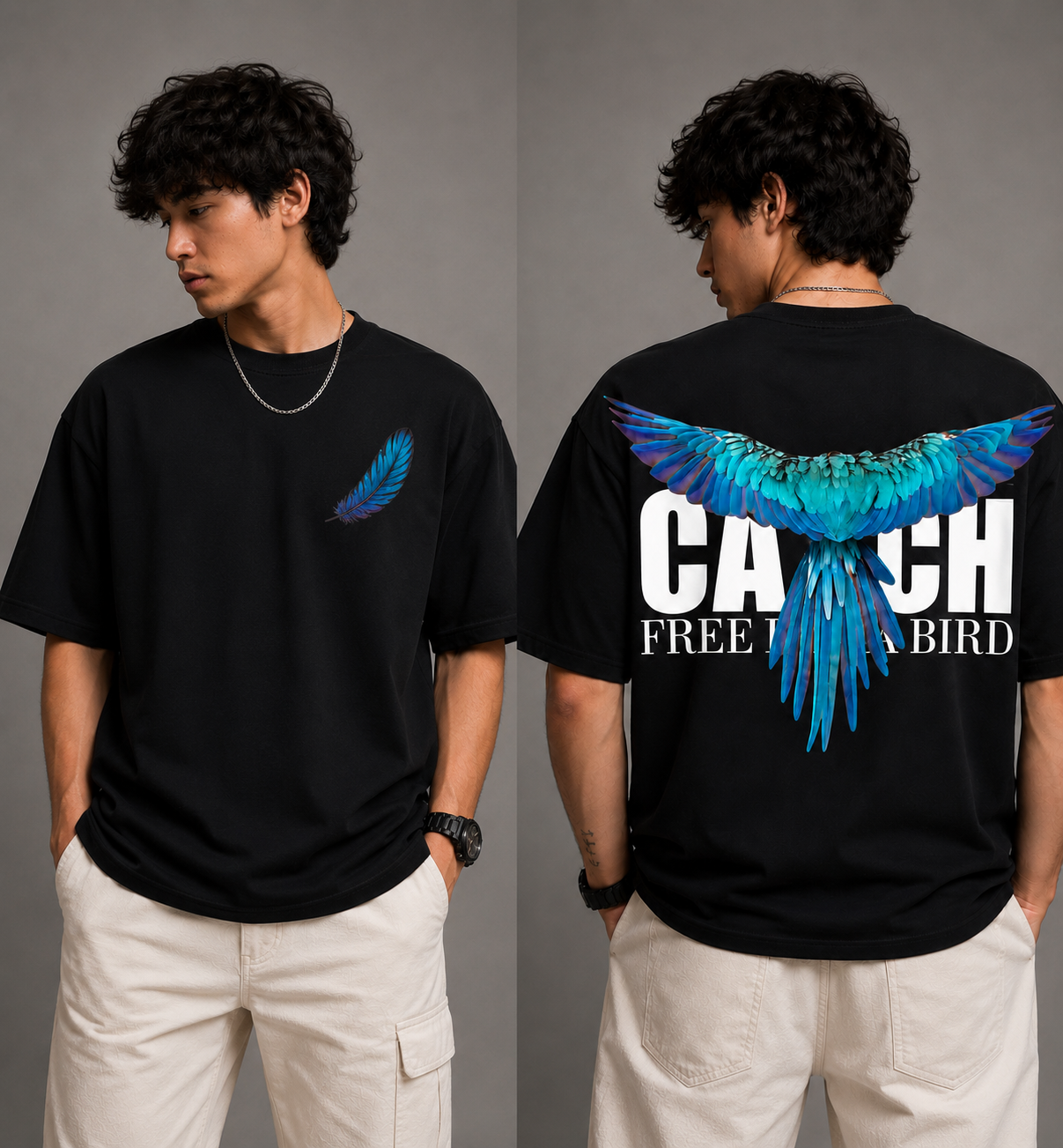 Skybound | Oversized Drop Shoulder T-Shirt | Dripen Wears