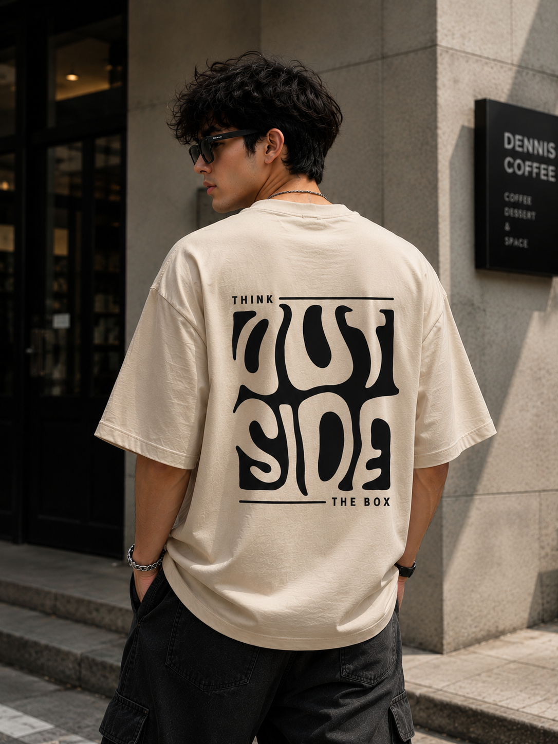 Think Outside | Oversized Drop Shoulder T-Shirt | Dripen Wears