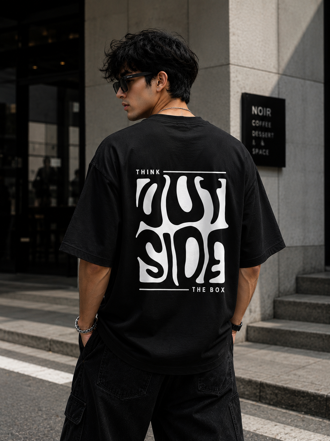 Think Outside | Oversized Drop Shoulder T-Shirt | Dripen Wears