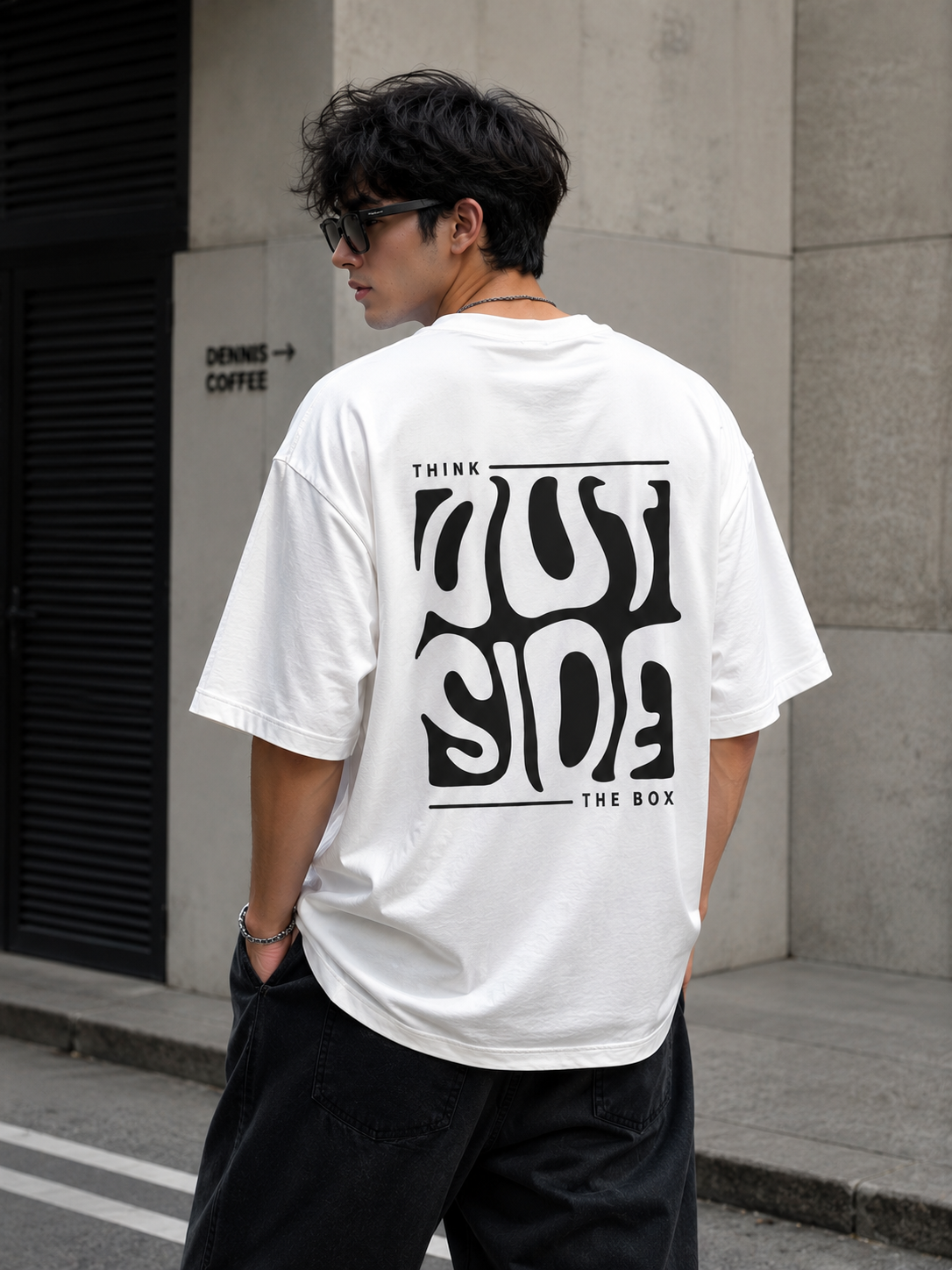 Think Outside | Oversized Drop Shoulder T-Shirt | Dripen Wears