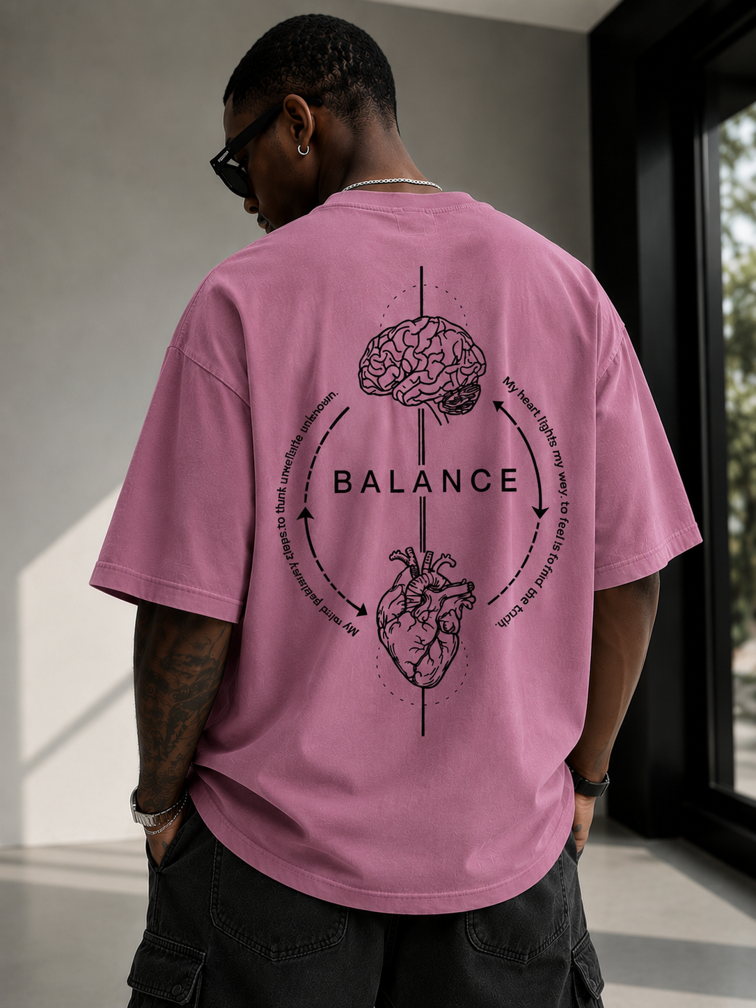 The Balance | Oversized Drop Shoulder T-Shirt | Dripen Wears