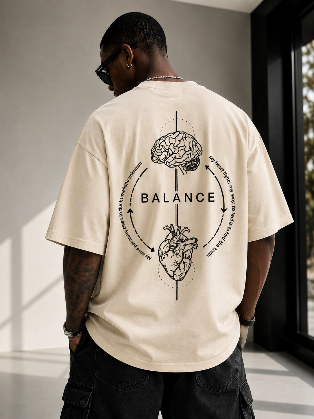 The Balance | Oversized Drop Shoulder T-Shirt | Dripen Wears