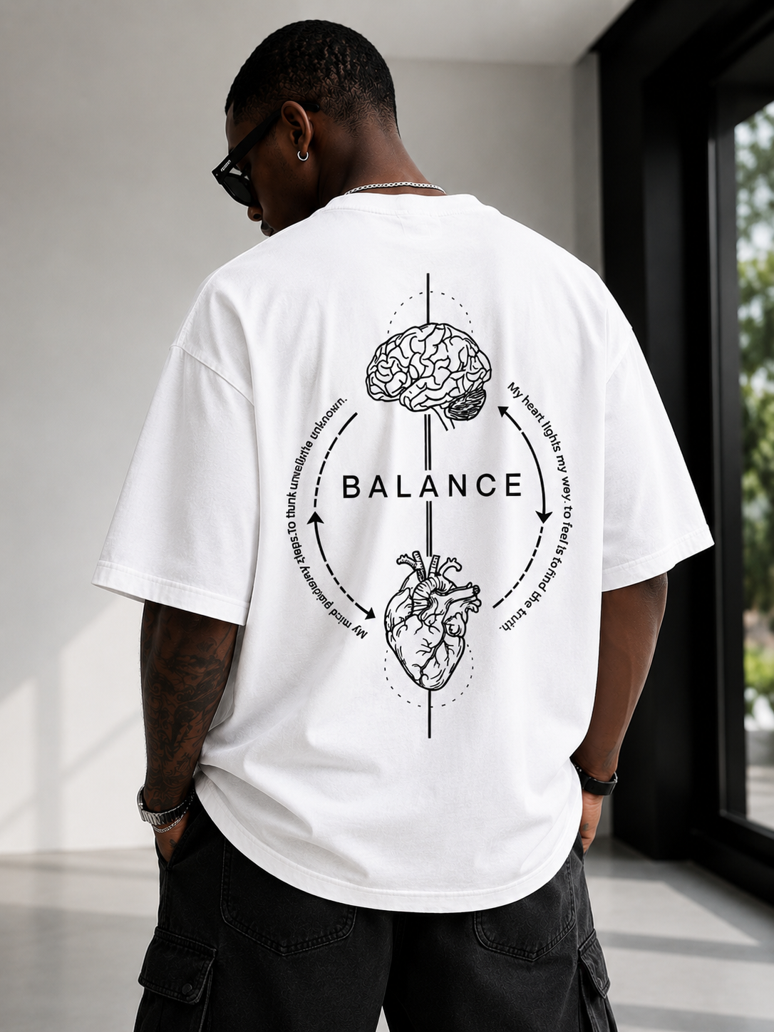 The Balance | Oversized Drop Shoulder T-Shirt | Dripen Wears