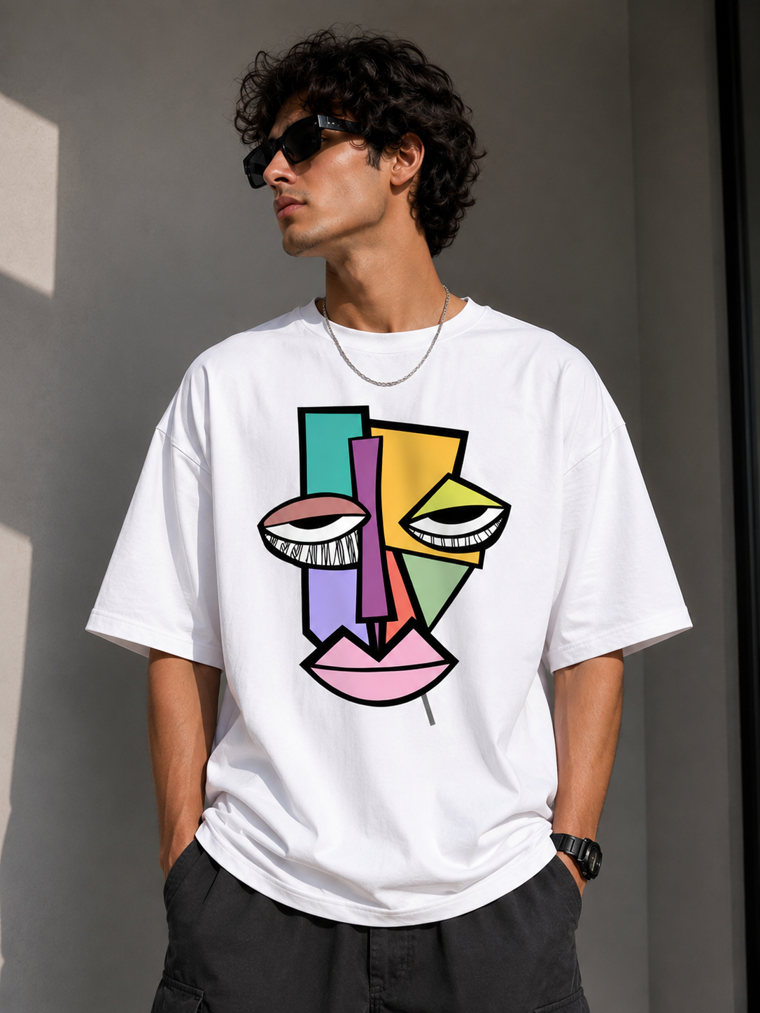 Cubist Soul | Oversized Drop Shoulder T-Shirt | Dripen Wears