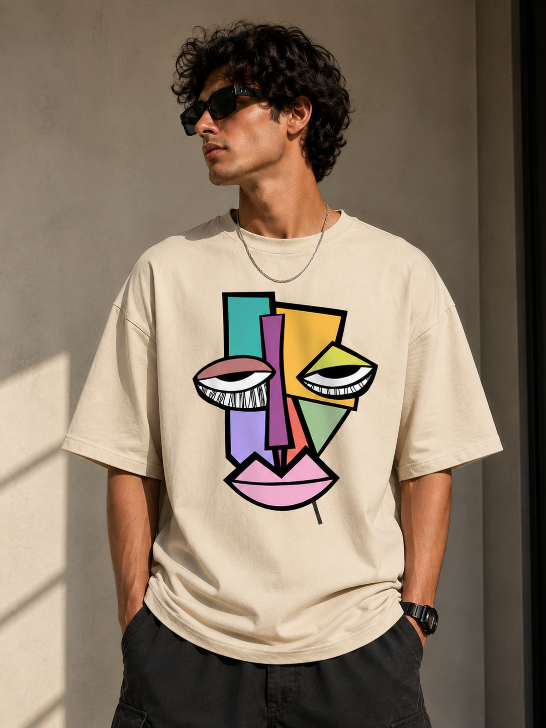 Cubist Soul | Oversized Drop Shoulder T-Shirt | Dripen Wears